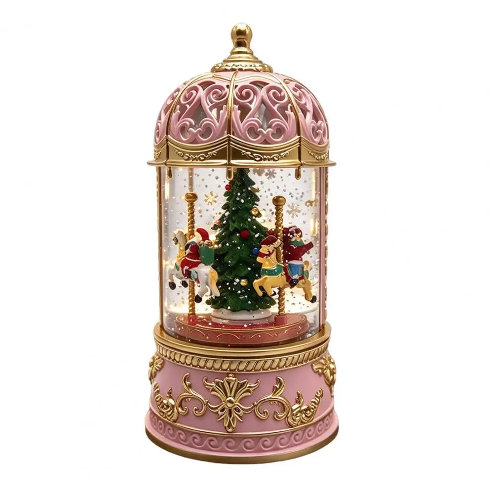 Christmas Snow Lantern Christmas Snow Lantern with Music Glitter Snow Globe Usb Battery Operated Holiday Water Lantern