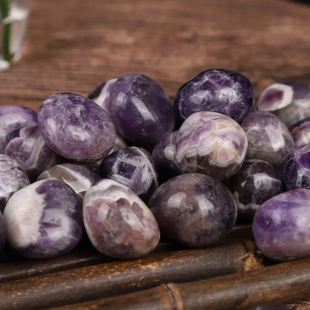 Natural Dream Amethyst Crystals Tumbled Polished Stones Gemstone Bulk, Reiki Healing Stone, Home Decor Rocks Wholesale