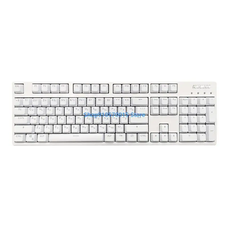 B95C 104Keys ABS Backlit Keycaps Transparent Cover Suit for RGB Mechanical Keyboard