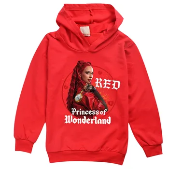 Dzieci potomkowie 4 kostiumy dziecięca bluza z kapturem powstanie czerwonej bluzy dziewczęce wiosenne swetry z kapturem Cartoon ubrania z długim rękawem