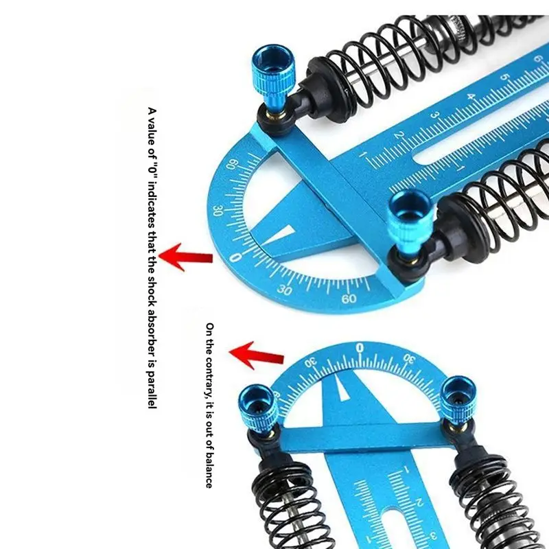 CYGJ-RC Road Car Wheel Set Up Tool Chassis Camber Ride Dip Angle 3 In 1 Height Gauge Ruler Aluminum Metal Parts Simple Toy