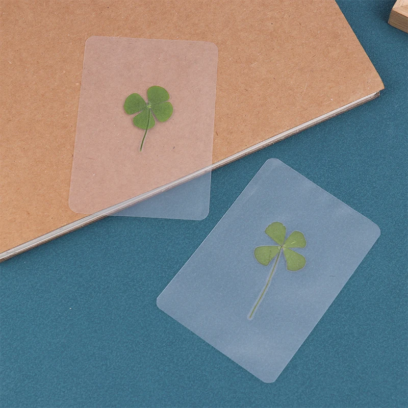 Luck Clover Postcards Transparent Wishing Cards Ideal For Bookmarks Decorations Gift For DIY Jewelry Making Art Craft