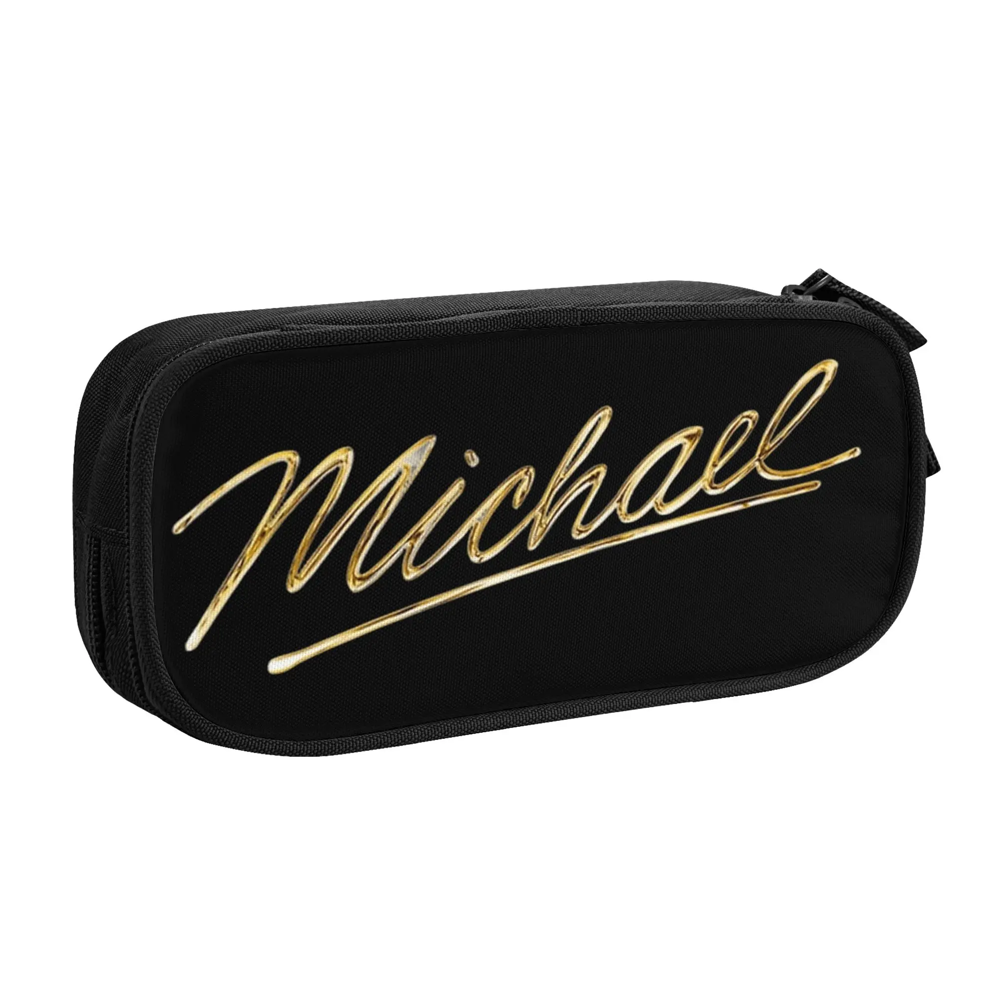 

Классический пенал Michaels Jacksons MJ, пенал-коробка для ручек, вместительный пенал для студентов, школьный пенал для косметики и канцелярских принадлежностей
