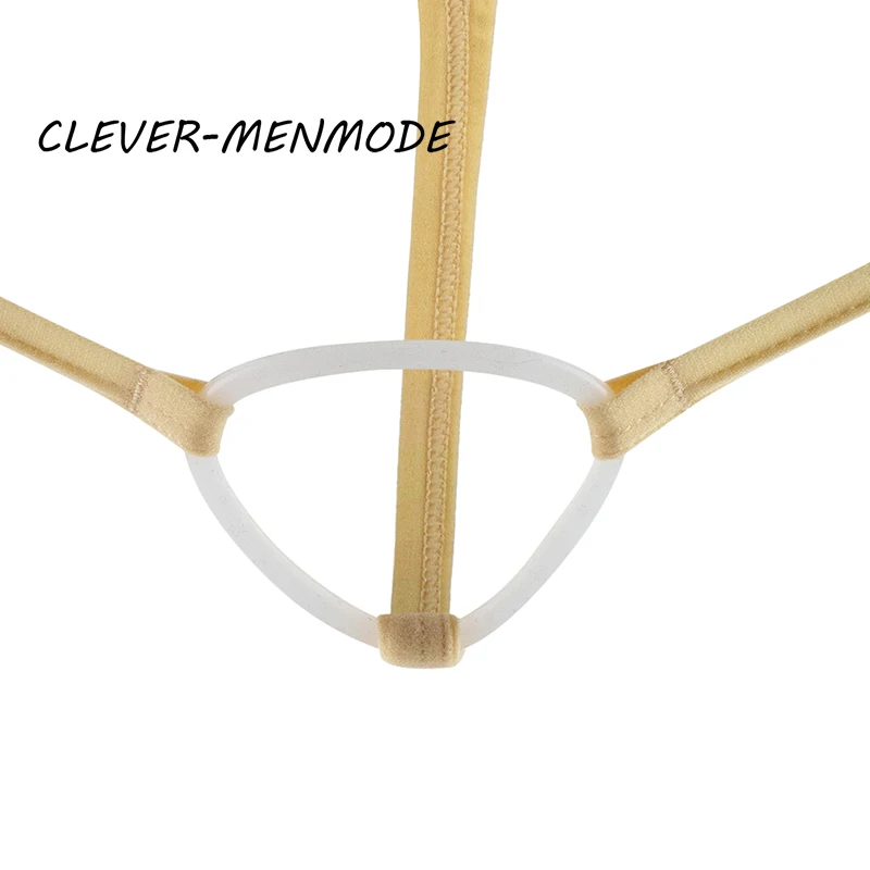 ملابس داخلية مثيرة للرجال من CLEVER-MENMODE ملابس داخلية مثيرة مفتوحة المنشعب فتحة القضيب ملابس داخلية على شكل حرف G ملابس داخلية مفرغة بدون حمالات على شكل حرف T من الخلف