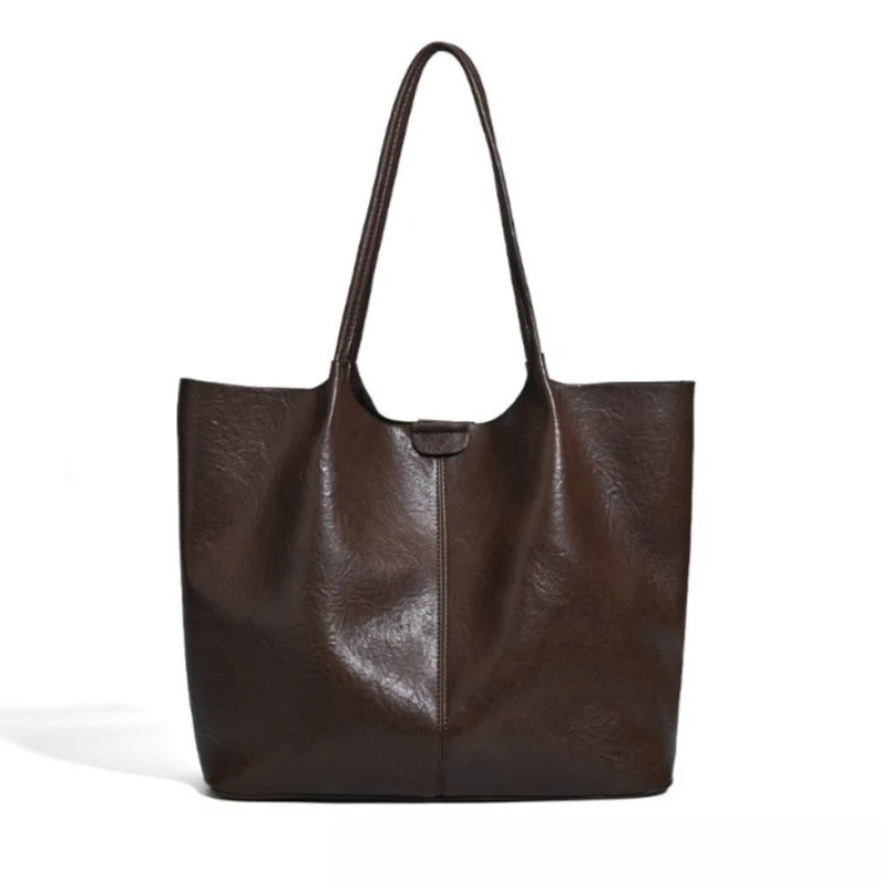 

Women's Commuter Shoulder Tote Bag with Detachable Pouch Vintage Minimalist Large Capacity Durable