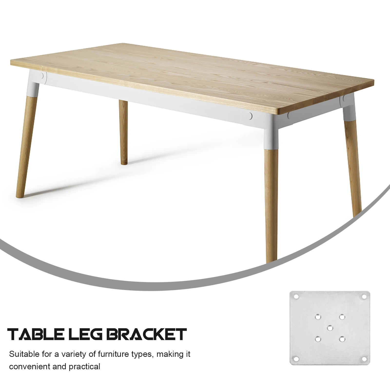 

8Pcs Solid Zinc Plated Furniture Leg Mounting Brackets 5-Hole Design for Table Sofa Couch Seat Attachment Furniture Repair Parts