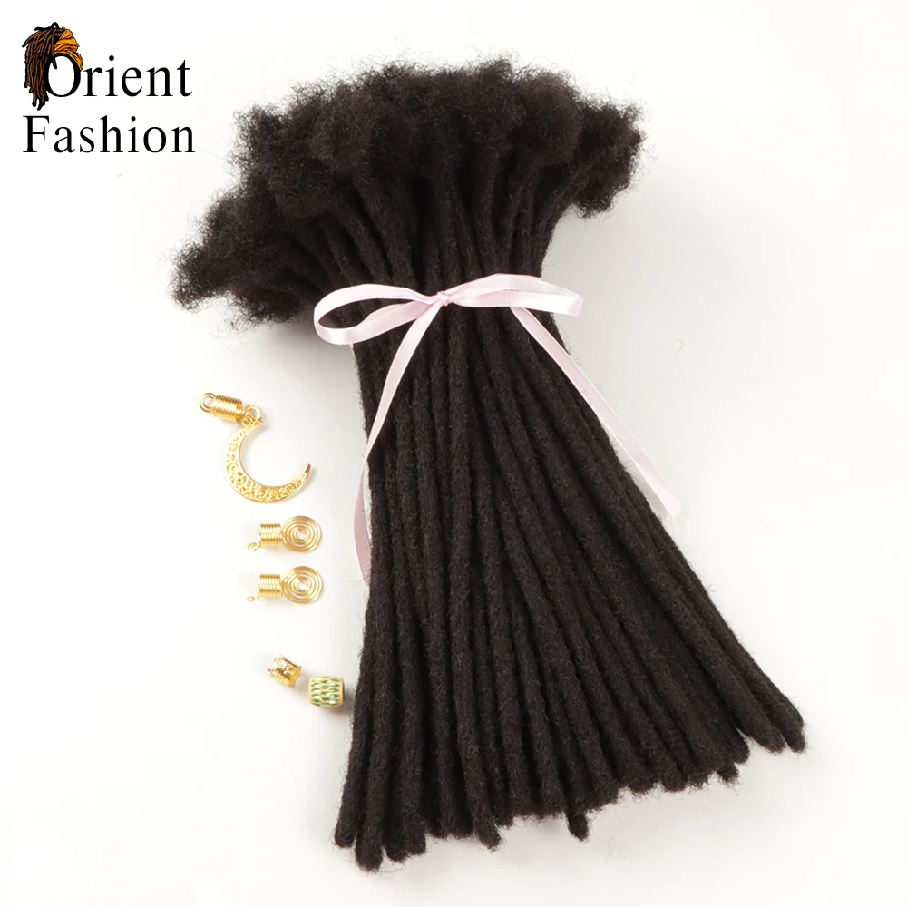 

Orientfashion 100% Human Hair Dreadlocks Brazilian Remy Bulks Black Reggae Wig Crochet Braiding Locs Handmade Locks Extensions