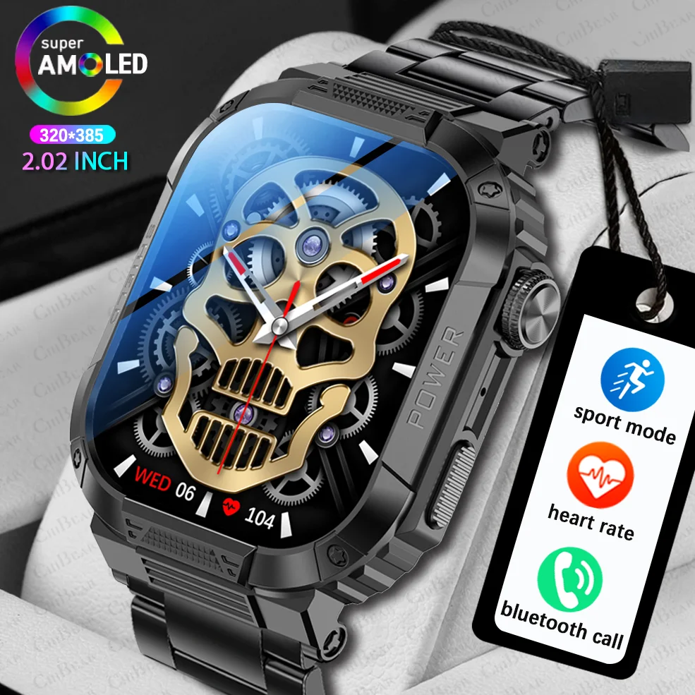 

ChiBear New Smart Watch Men 1.96 Inch Screen 420 mAh Heart Rate Sport Waterproof Bluetooth Call Smartwatch For Android IOS 2024