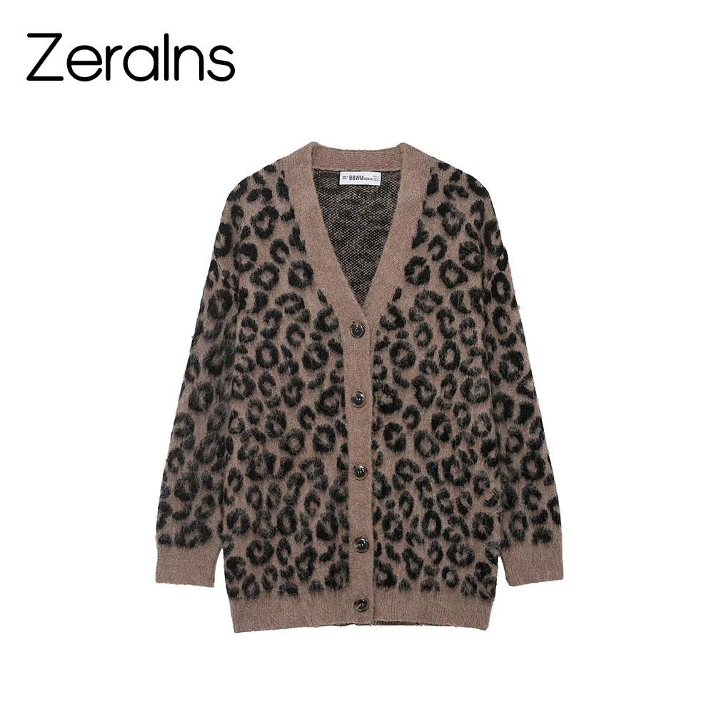 

DEEABAE 2025, новый зимний корейский свитер в ленивом стиле, жаккардовая вязаная свободная куртка с v-образным вырезом и животным узором