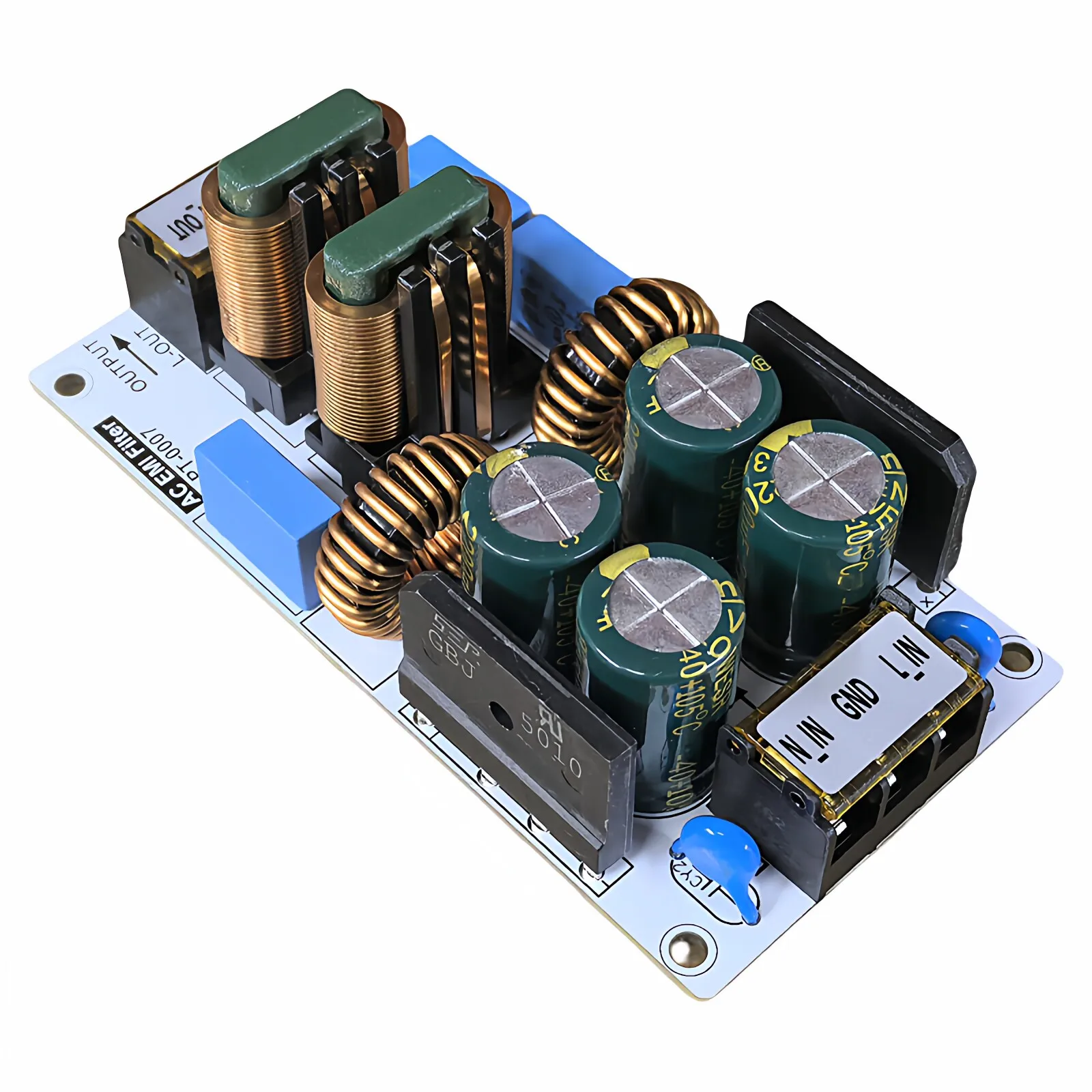 Power amplifier power supply four stage filter EMI electromagnetic interference filter DC differential mode common mode high cur