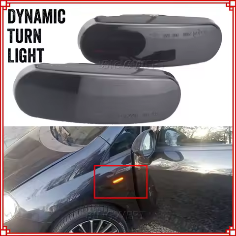 2x NEW Dynamic LED Turn Signal Side Marker Light Repeater Lamp For Fiat Panda 169 Grande Punto Inkl Evo Doblo Fiorino Linea Idea