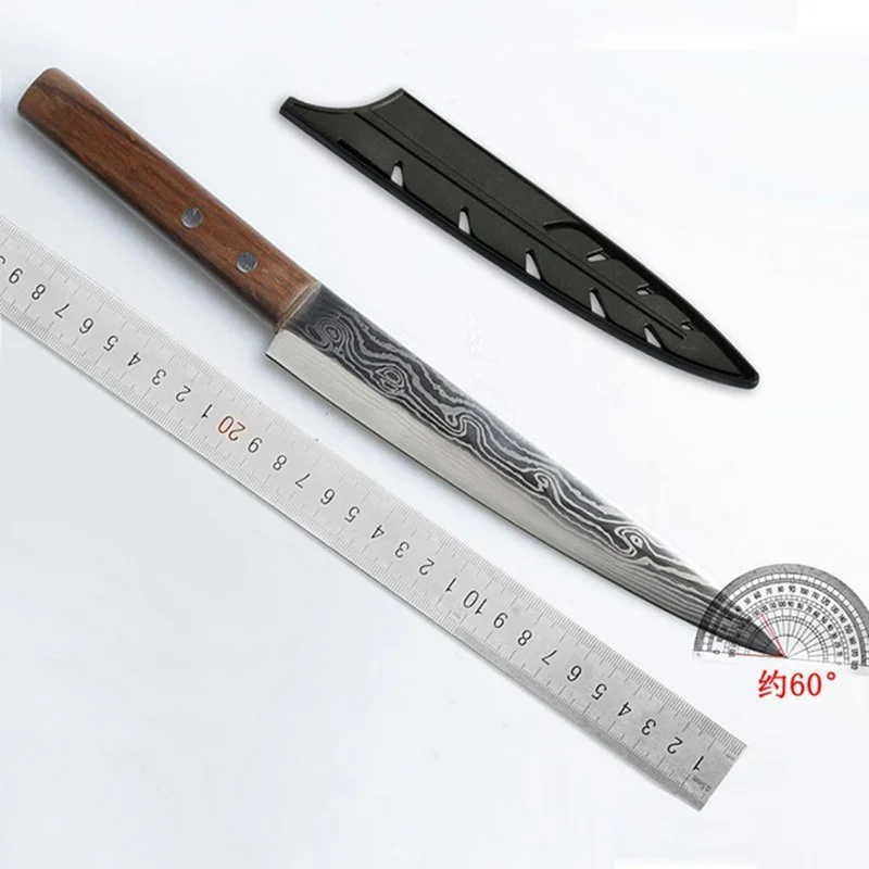 Salmon Sashimi Damascus Knife Multifunctional Stainless Steel Slicing Knife Japanese Sushi Knife Cooking KnifeTwosun Chef Knife