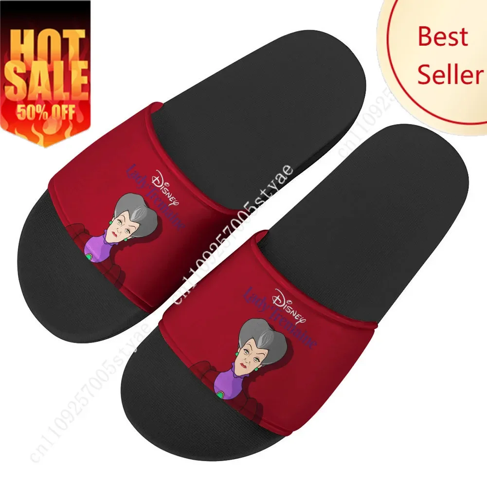 

Lady Tremaine House Slippers Disney Cartoon Movies Decoration Sandals Design Your Photo Text Logo Holiday Gifts Custom Shoes