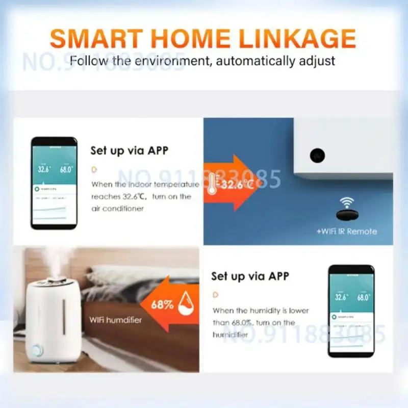 Tuya WiFi Zigbee Mini Smart Temperature Humidity Sensor Real-time Monitor Humidity Detector Via Alexa Google Home Smart Life