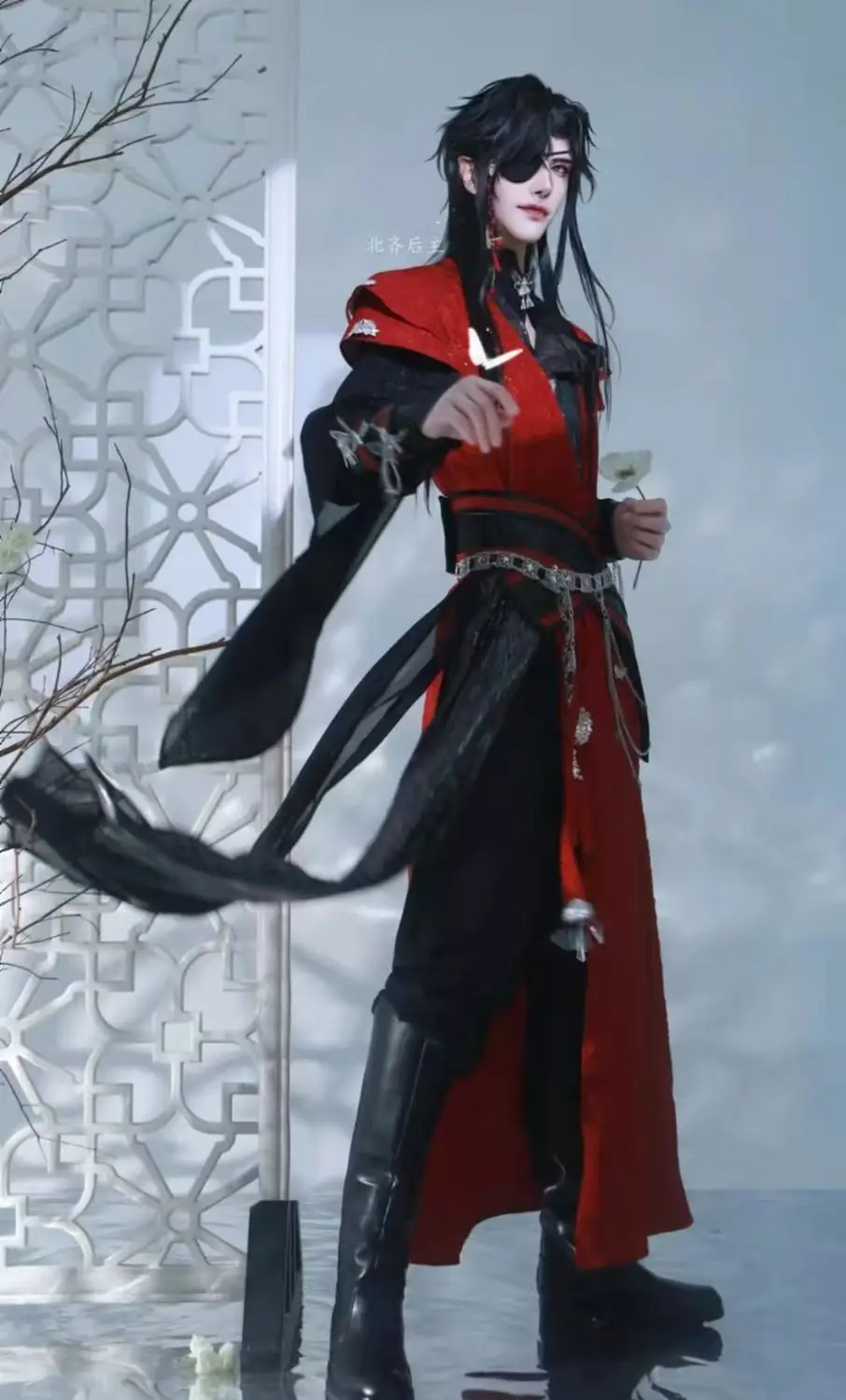 2026 Tian Guan Ci Fu Cos Suit Huacheng Cosplay Costume Anime Tian Guan Ci Fu Hua Cheng Wig Black And Red Outfits Hanfu Full Set - view 5
