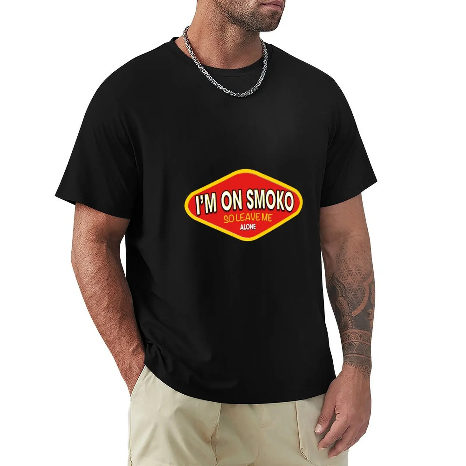 

Funny Australia I'M On Smoko The Chats Straya Aussie Punk T-Shirt Basic Comfort Fit T-Shirt for Men