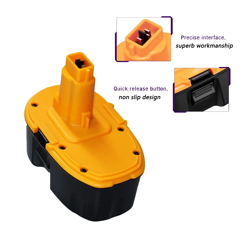 แบตเตอรี่ NiMH 18V 6800mAh สำหรับ DeWalt XR DE9039 DE9096 DE9098 DC212 DE9503 DC330 xrp