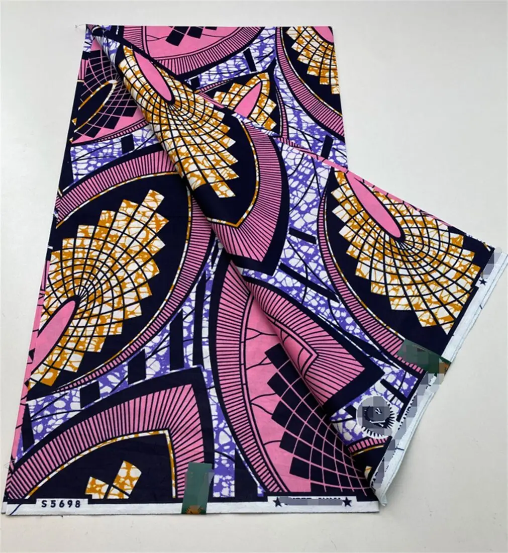 2024  NEW Original Wax High Quality Africain Print Wax Fabric Tissue Wax 100% Cotton 6 yards a pieces for women dress