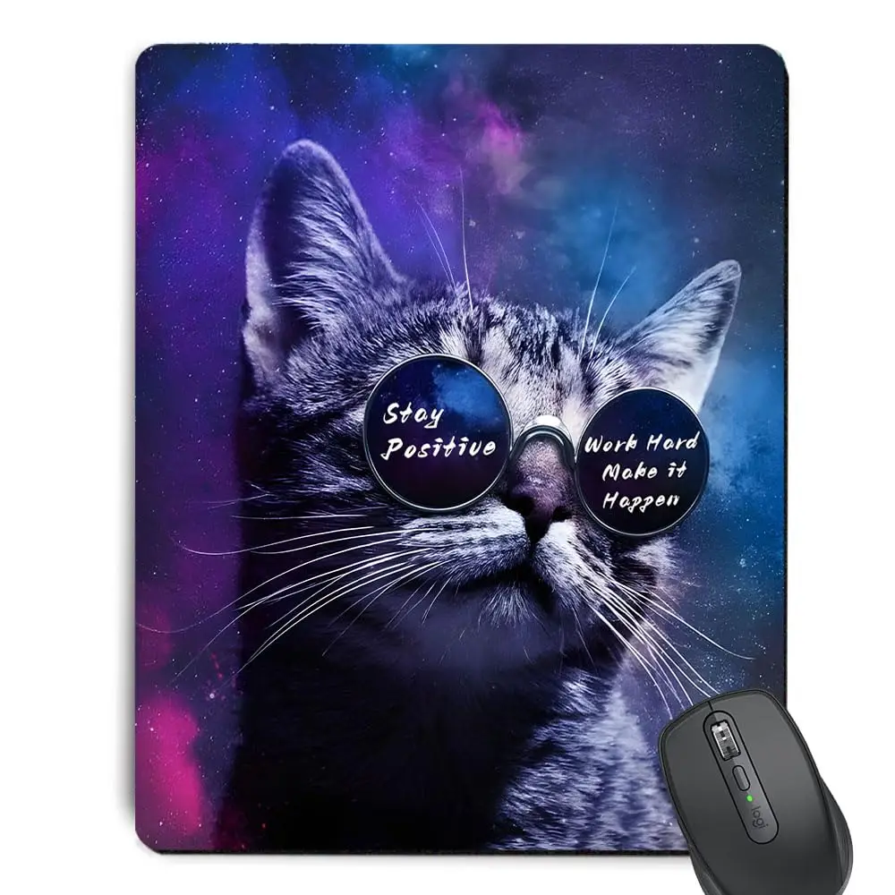 

Hot-Selling Cute Cool Cat Printing Square Mouse Pads Comfortable Gaming Mousepad Mouse Mat Keyboard Mats Desk Pad 22x18cm