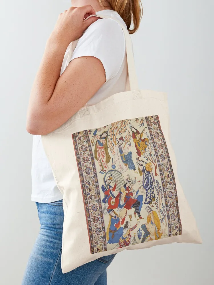 

Antique Persian Isfahan Rug Print Tote Bag bags woman 2025 shopper bag women Canvas bag Women's shopper