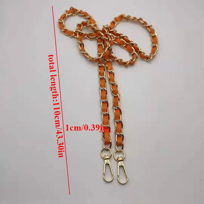 110cm Purse Chain Strap Crossbody Handbag Chains Replacement Leather Shoulder Bag Chain Straps Diy Women Girl Bag Part Accessory