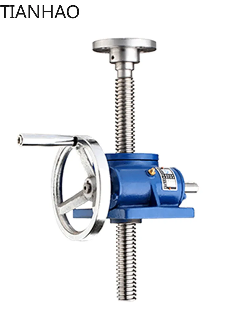 SWL Fixed Lifting Platform Electric Elevator Screw Jack Manual Crank Spiral Small Linear Actuator Synchronized Worm Gear