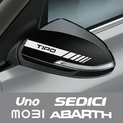 2PCS Car Rearview Mirror Sticker For Fiat 124SPIDER ABARTH ALBEA CRONOS Doblo Ducato MOBI SEDICI STILO TIPO TORO UNO Accessories