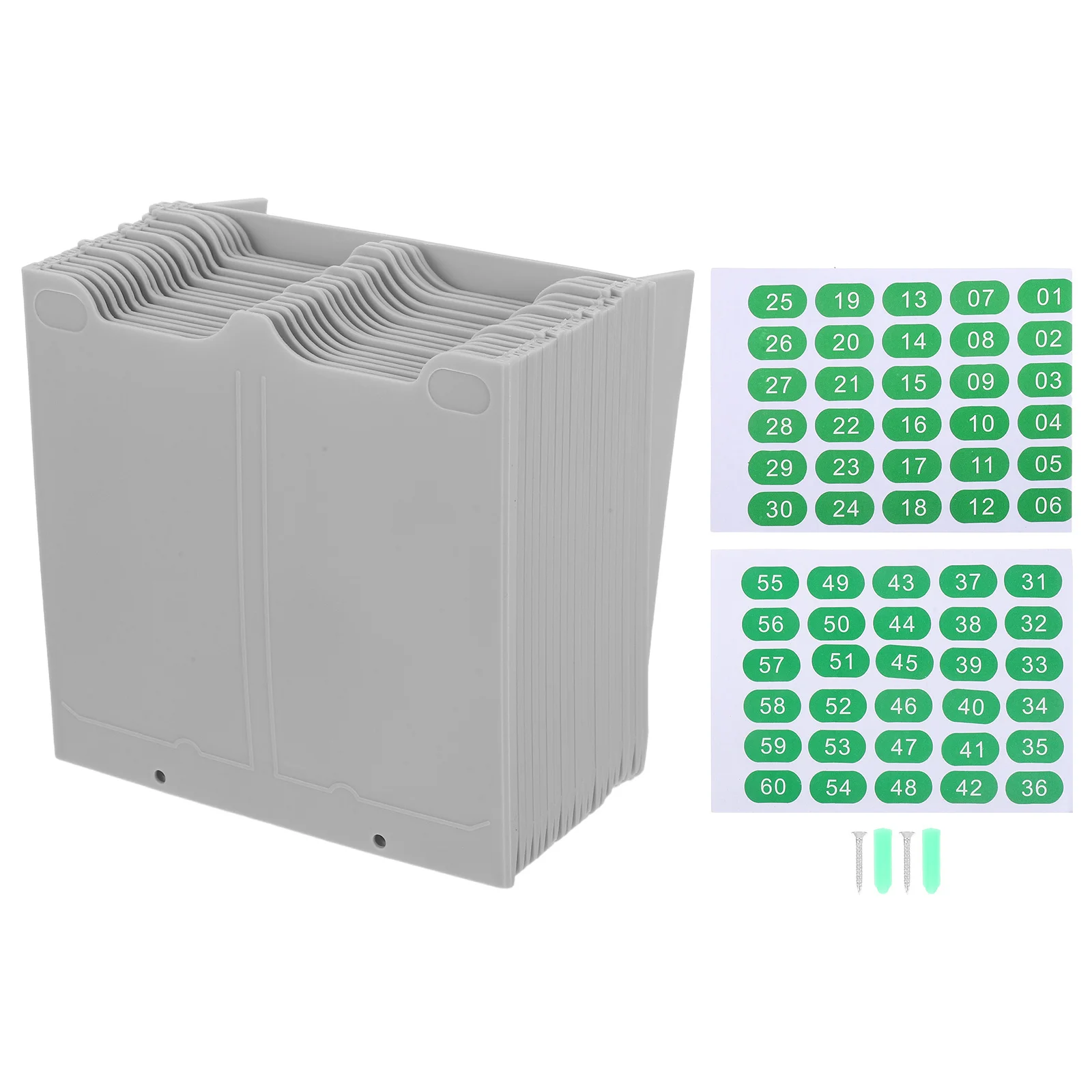 Porta biglietti da visita in plastica da 4 pezzi con design multi-griglia per vassoio selezionatore di carte da utilizzare in forniture di fabbrica e
