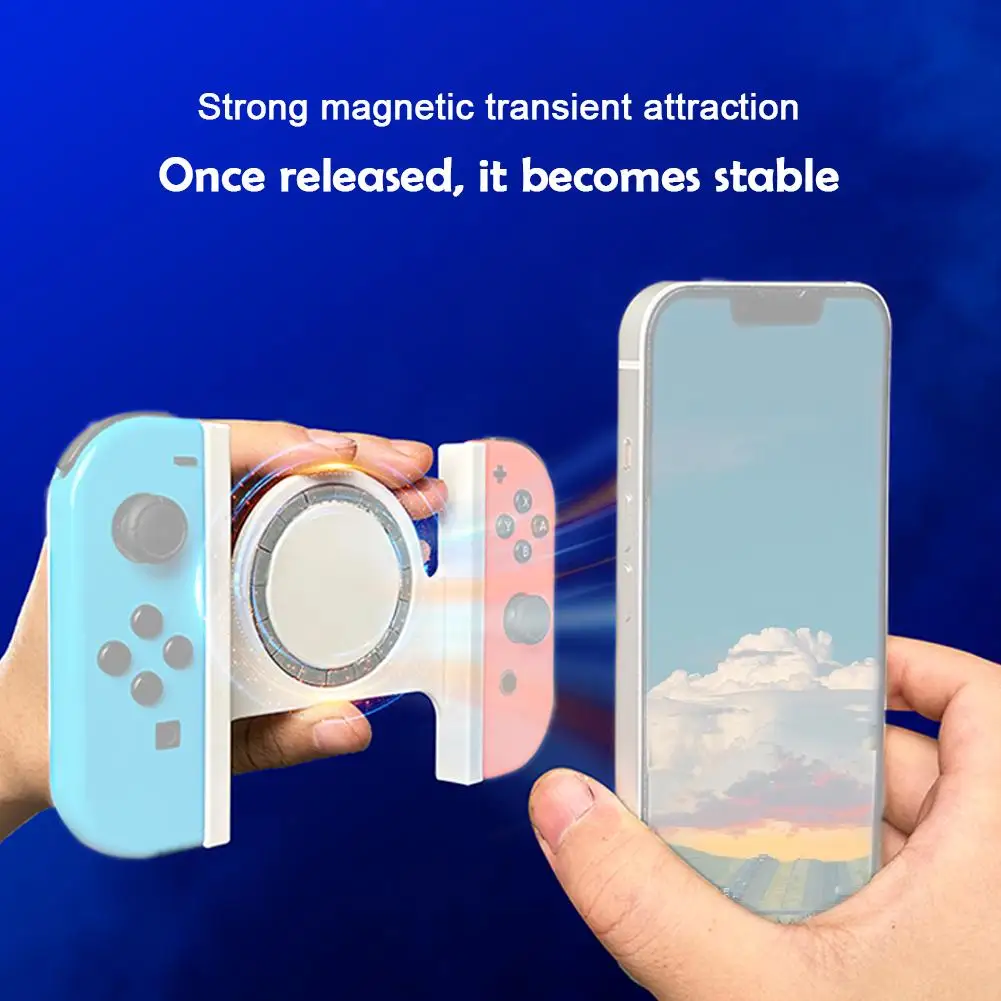 Magnet Mobile Game Controller Grip Handle Adapter For Nintendo JoyCon Vertical ScreenFeel Comfortable Stable Adsorption A0G8 image 3