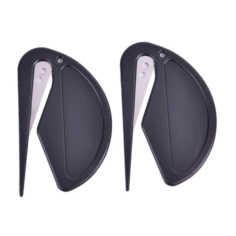 2Pcs/1Pc Plastic Briefopener Mini Sharp Brief Mail Envelop Opener Veiligheid Papers Bewaakt Cutter Blade Kantoor apparatuur