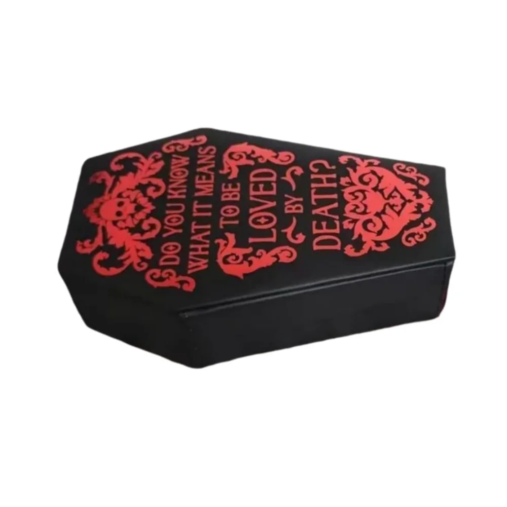 

Gothic Coffin Jewelry Box Trinkets Storage Velvet Halloween Gift Packaging Box Display Case Elegant Portable Jewelry Organizer