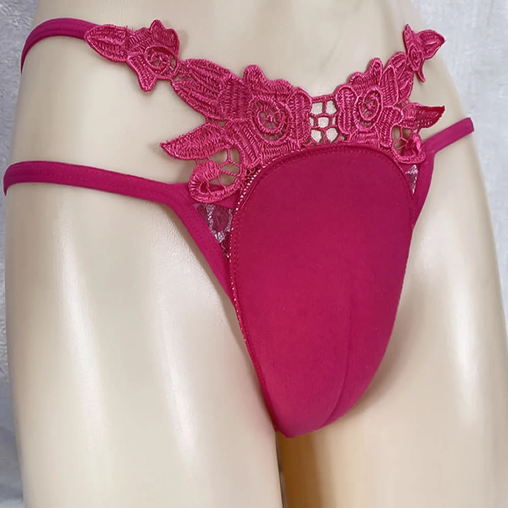 

Сексуальное мужское кружевное нижнее белье с вышивкой, нижнее белье для трансвеститов, трусы с верблюжьим носком, стринги, эластичные стринги