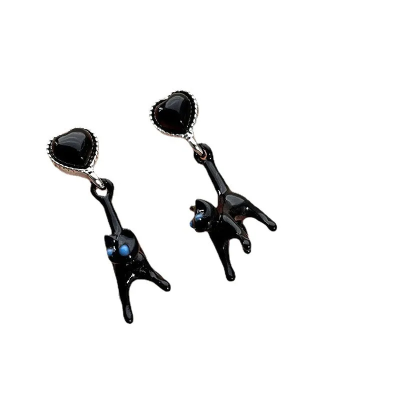 2023 Neue Lustige Kleine Schwarze Katzen-Ohrringe für Frauen, Modische Niedliche Tier-Ohrstecker, Mode-Party-Schmuck, Geschenke, Großhandel – Detail 23