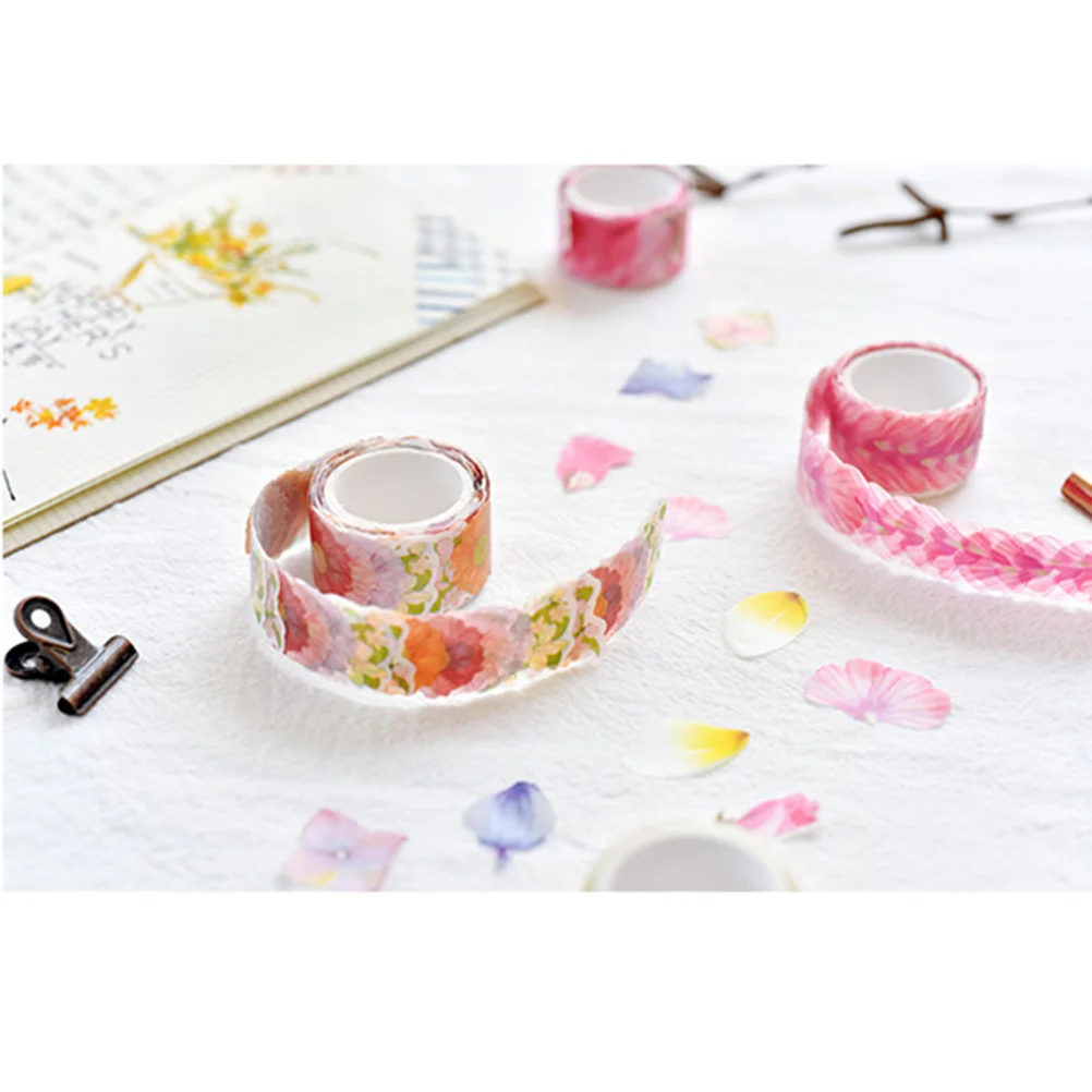 

Creative Petal Stickers Daisy Realistic Floral Design Premium Paper DIY Scrapbooks Masking Tape Decorative Petal Stickers