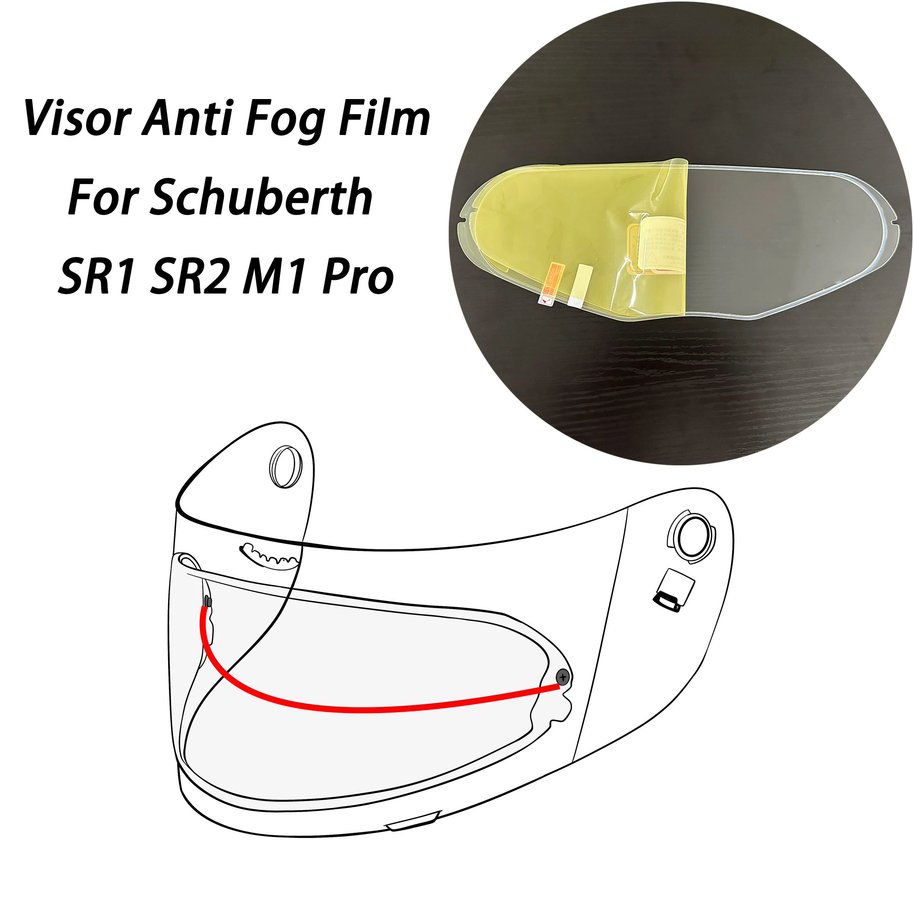 

Противотуманная пленка для шлема Schuberth SR1 SR2 M1 Pro, противотуманная пленка, наклейка, аксессуары для мотоциклетных шлемов
