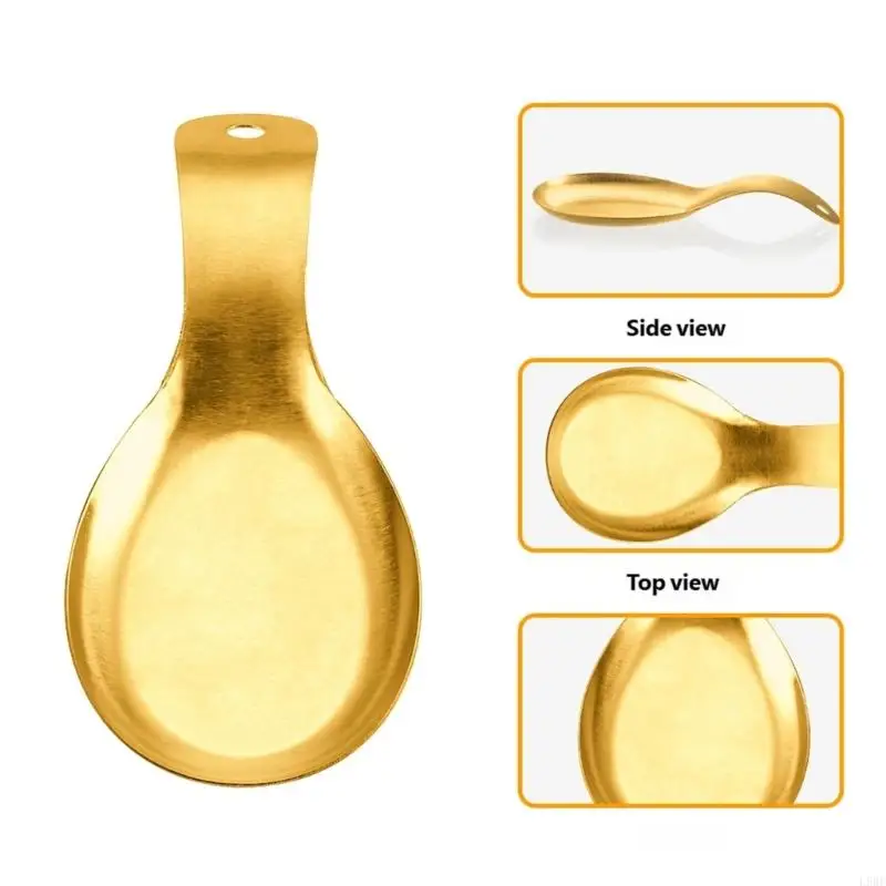 L9BE Pack Of 4 Elegant Spoon Holder Thickened Base Rest For Soup Ladle Serving Utensils