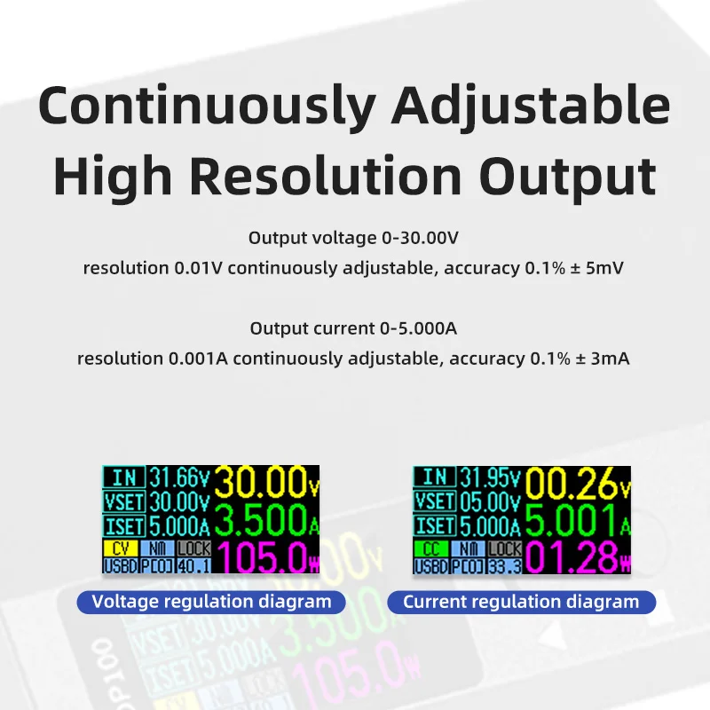 ALIENTEK DP100 DC Power Supply Adjustable 30V 5A Supply Portable Regulator Switching Laboratory Bench PowerDigital Power Supply