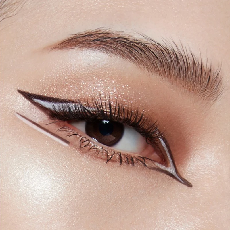 5 สี Dual-Ended กันน้ํา Sweatproof ดินสอเขียนคิ้วติดทนนาน Ultra Fine Eye Brow ปากกา Non-decolorizing แต่งหน้า