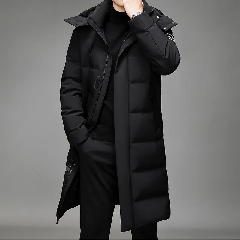 Winter Top Quality Cold Resistant Down Coat Men Winter Jacket Coat 2025 New Warm Fashionable Hooded Long Down Jacket Canada