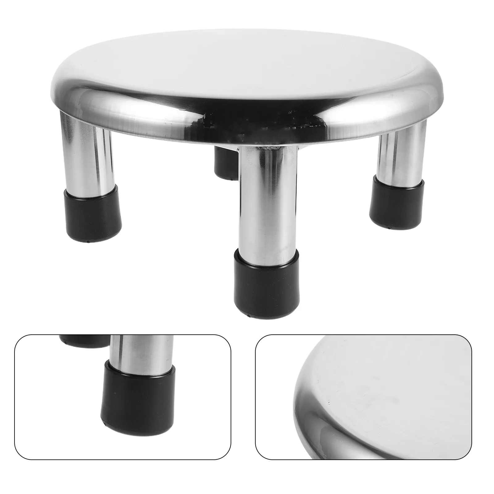 

Stainless Steel Bathroom Shower Stool Anti-Slip Low Step Stool for Adults Seniors Bath Tub Showering Kitchen Outdoor