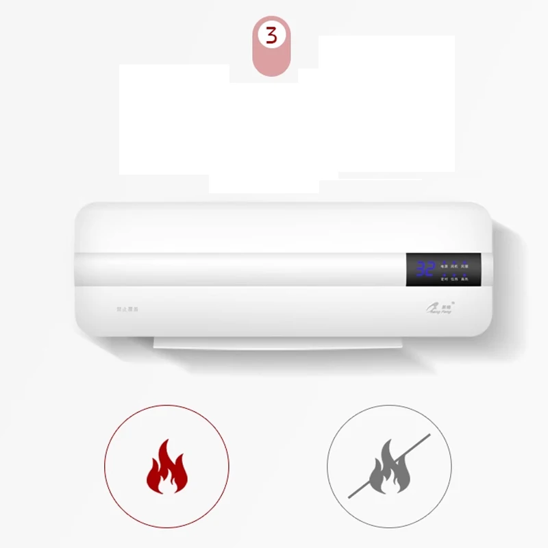 2000W wall mounted warm air heater, dual-purpose heating for both hot and cold, bathroom electric heating, household appliances