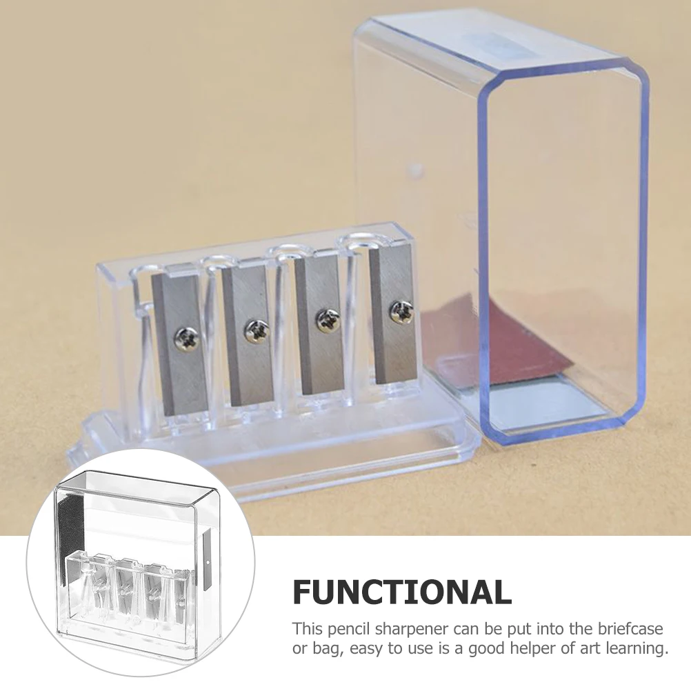 4-Hole Pencil Manual Handheld Sharpener For Mini Crayon Sharpener Easy To Use Portable School Supplies Student