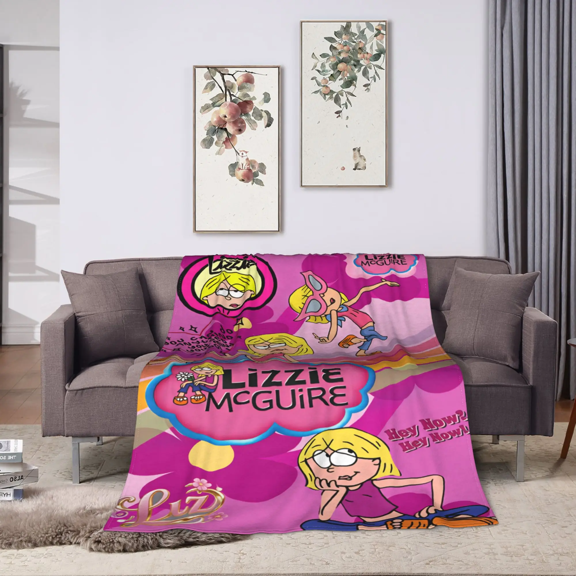 Lizzies Cartoon McGuires Flannel Blanket  Super Soft Bedding Throws for Bedroom Decorative Pattern Bedspread Sofa Bed Cover