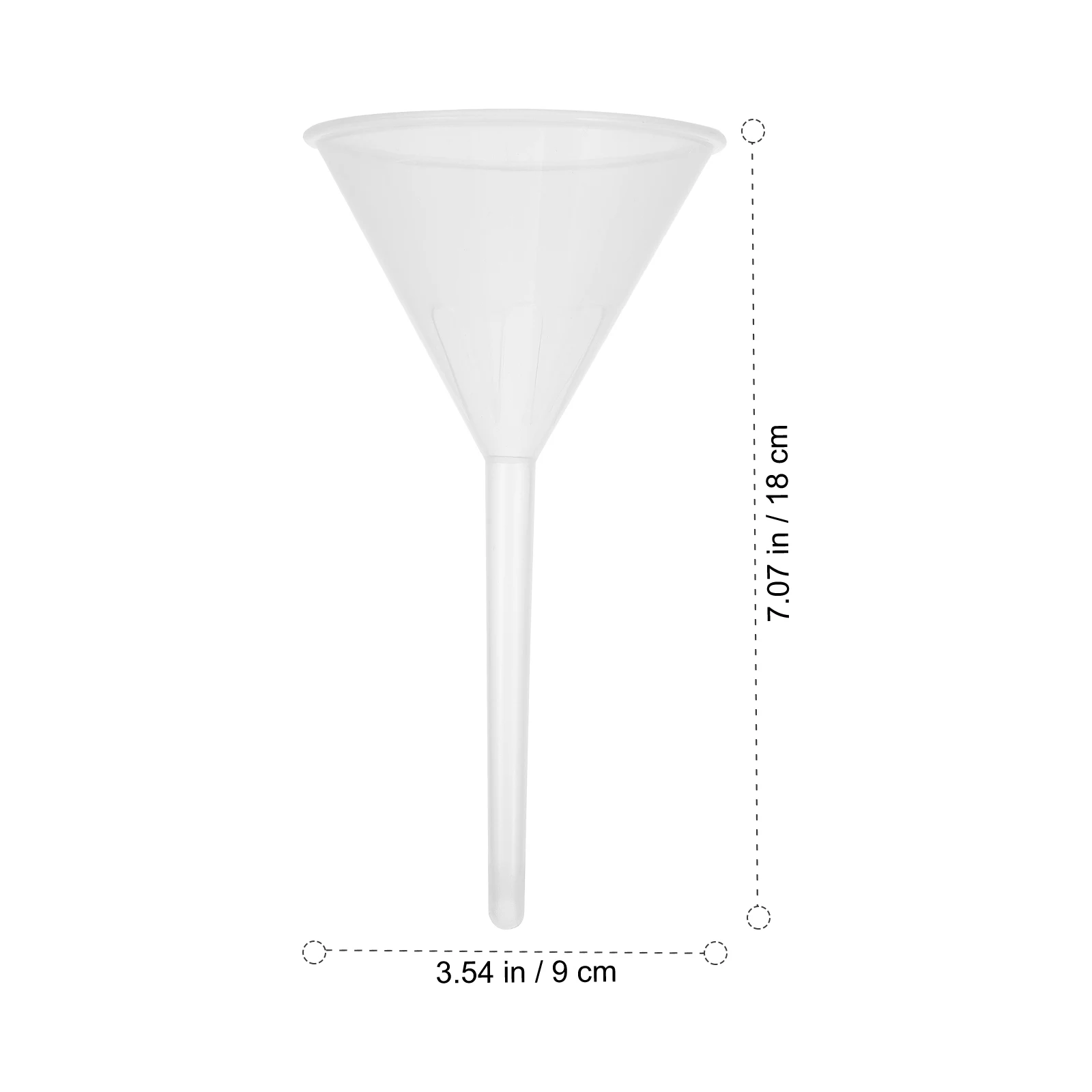 

10pcs Plastic Funnel Triangle Laboratory Filling Mini Flask Scientific Experiment Tools Lightweight Transparent NonLeakage