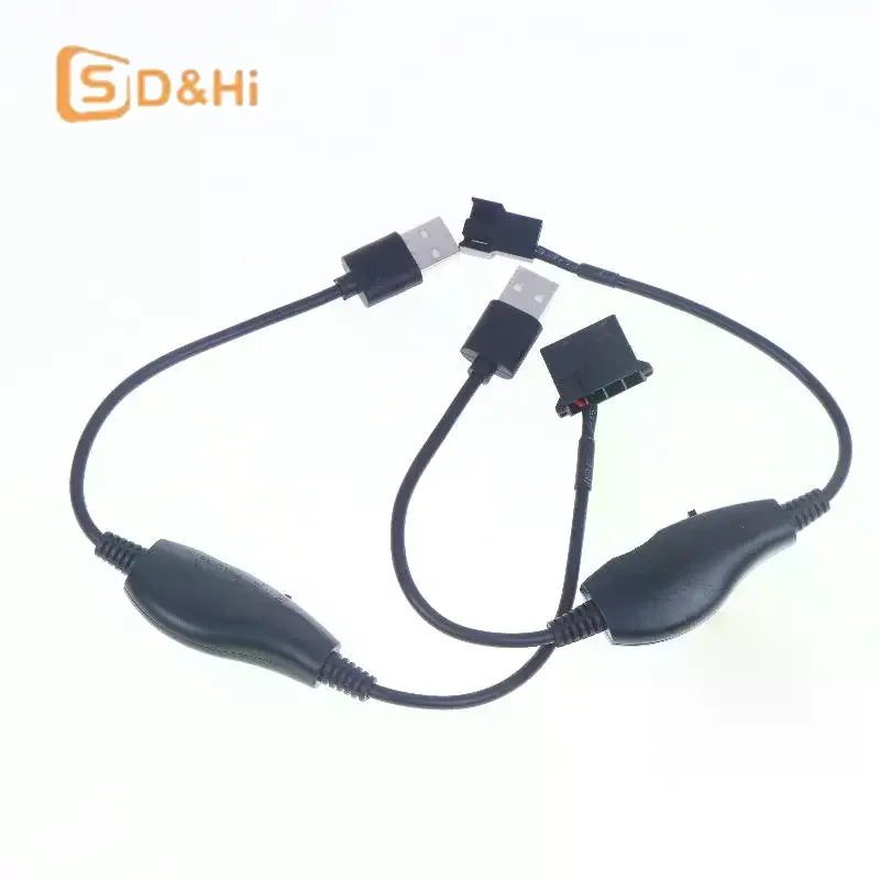 USB To 4Pin PWM 5V To 12V Boost Line Fan Power Adapter Connector Converter Cable With Adjust Switch