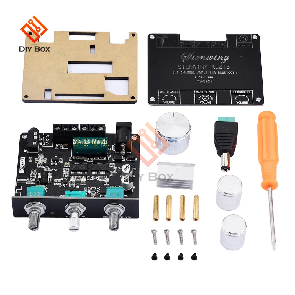 15WX2+30W 2.1channel Bluetooth5.1 Digital Audio Amplifier Module Hifi Stereo High And Low Tone Subwoofer Power Amplifier Board