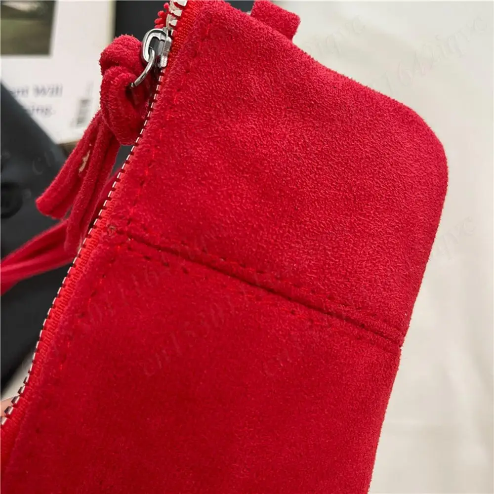 فو الجلد المدبوغ محفظة صغيرة المحمولة بلون الحبل عملة مفتاح أحمر الشفاه حقيبة التخزين خمر الخريف الشتاء الكورية مخلب المحفظة