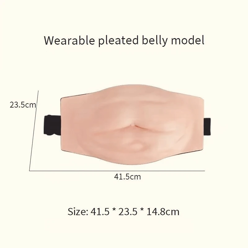 Realistic Silicone Fake Belly Model, Wearable Simulation Abdomen Prop for Maternity Shoot, Cosplay & Stage