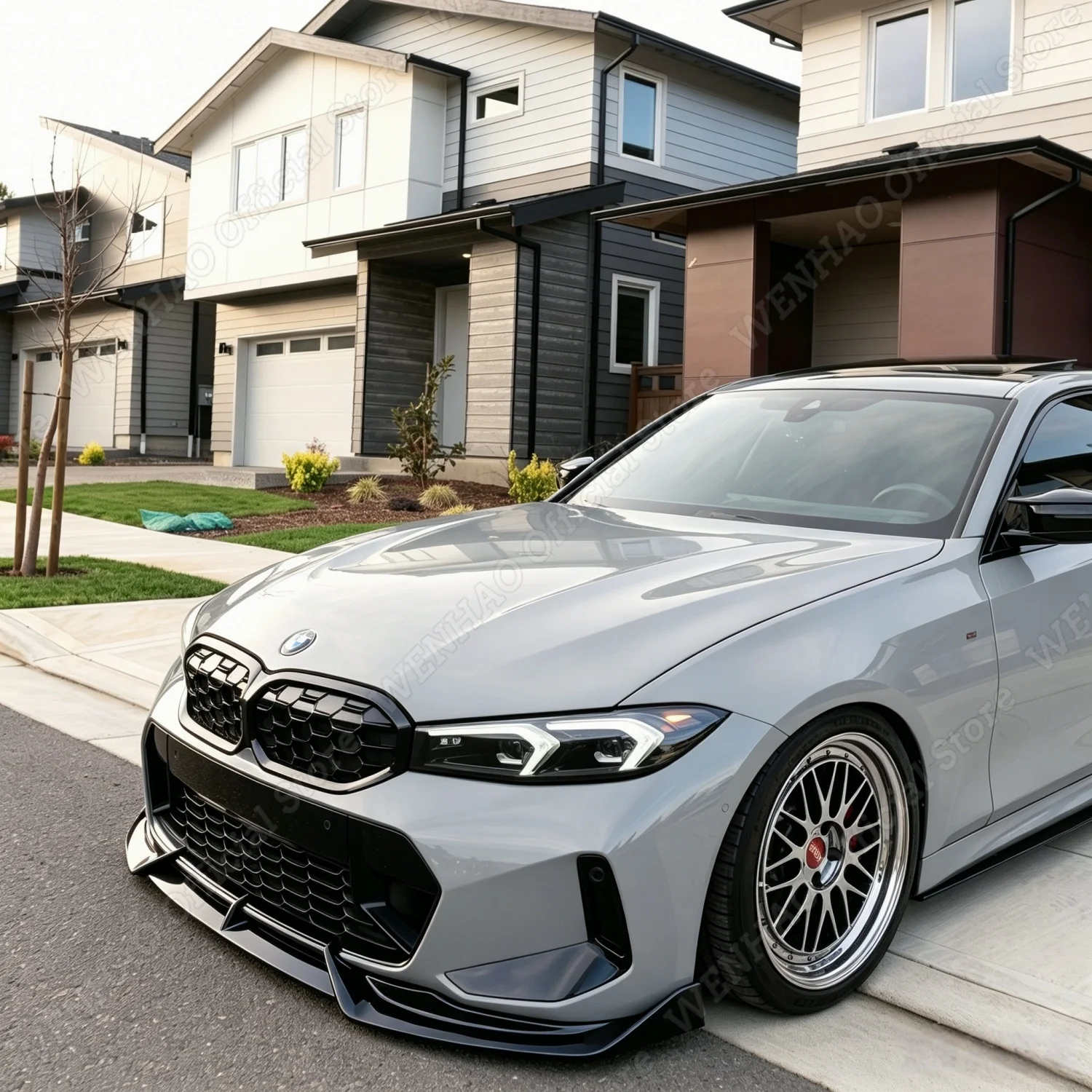 3Pcs ABS Front Bumper Lip Splitter Protector Cover For BMW G20 G21 Lci M Sport 330i 330e 320d M340i 2022-2025 Tuning Bodykits
