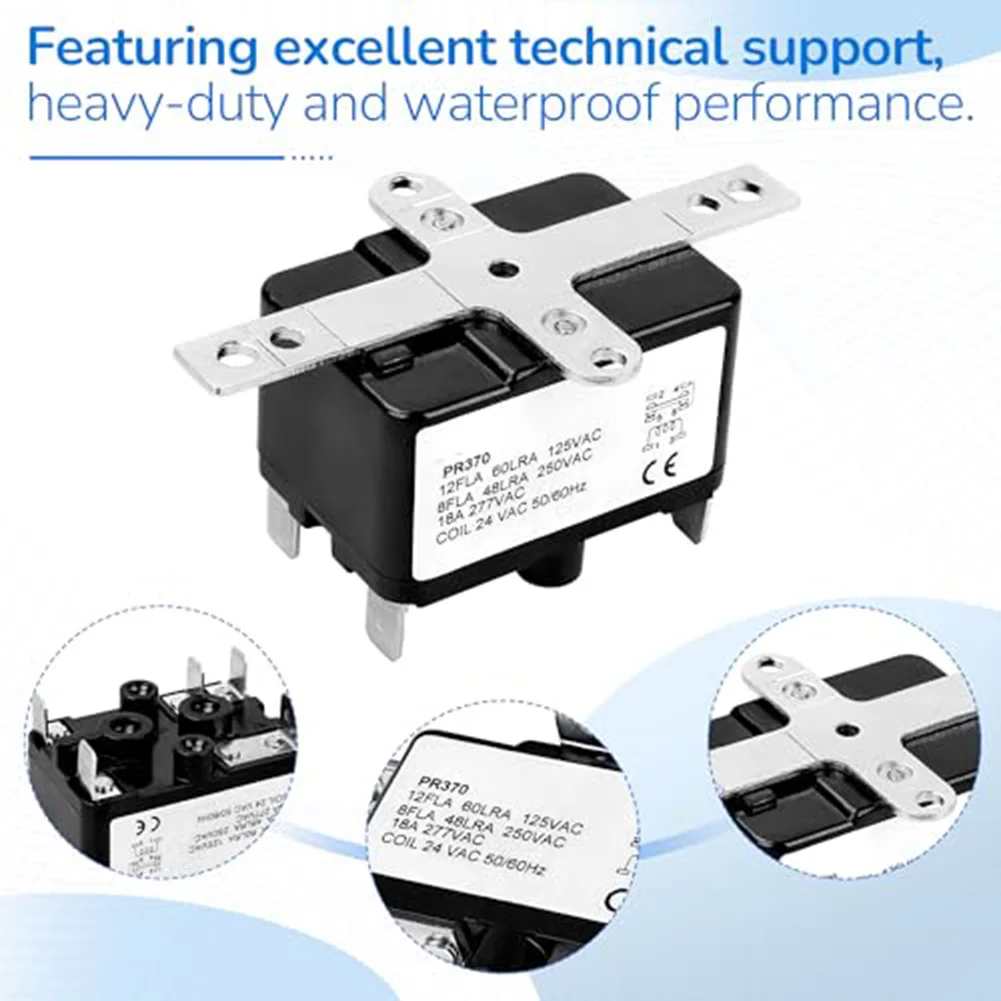 

HVAC Control Relay 24V AC Fan Relay 12A Load Capacity SPST-NO Contact SPST-NC Contact Fan Control Applications